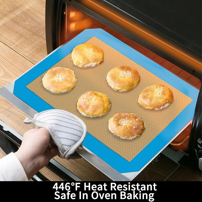 Small Silicone Baking Mats, 11-4/5x8-1/4 Inch Quarter Sheet Size, Non Stick - Image 4