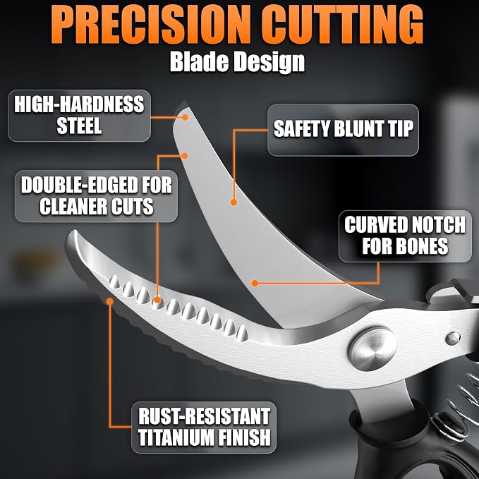 Poultry Shears Heavy Duty – Stainless Steel Chicken Shears - Image 4