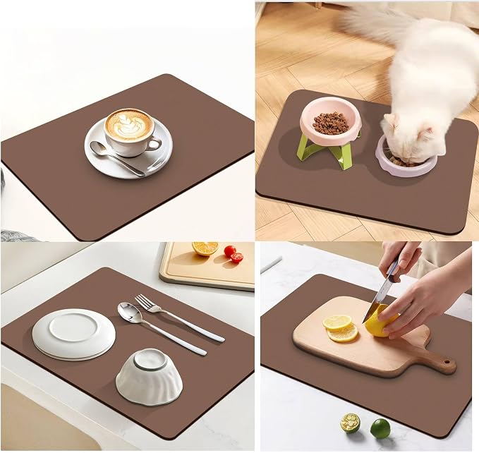 Dish Drying Mat for Kitchen Counter, Drying Mat for Dish Rack, Absorbent Hide - Image 3