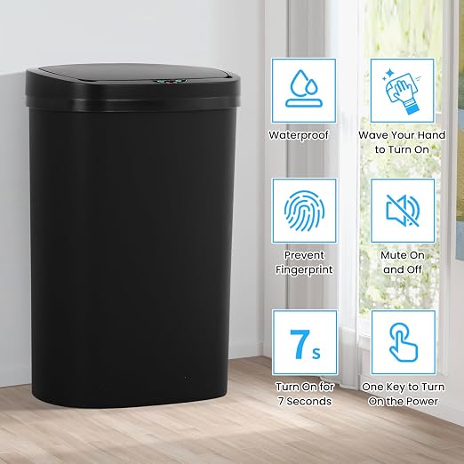 13 Gallon Trash Can | 50L Sensor Automatic Kitchen Trash Can - Image 2