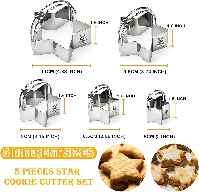 Star Cookie Cutters, Biscuit Cutter Set - Image 2
