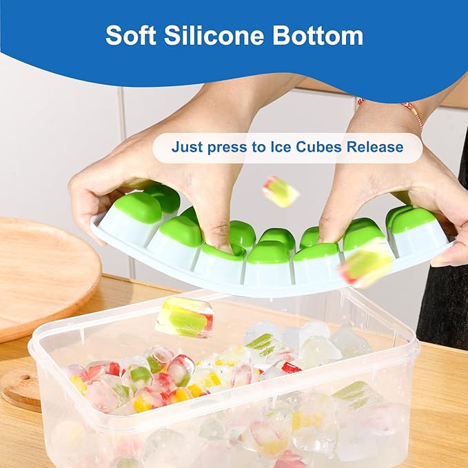 Ice Cube Tray, Ice Cube Trays for Freezer 4 Pack - Image 4