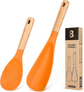 Cooking Spoon and Rice Scooper for Nonstick Cookwares, Wood Handle Spoon for by BADIANO