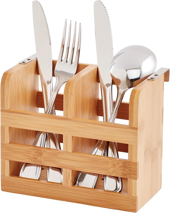 HIC Kitchen Dish Rack Caddy for Folding Dish Drying Rack, Natural Bamboo by HIC