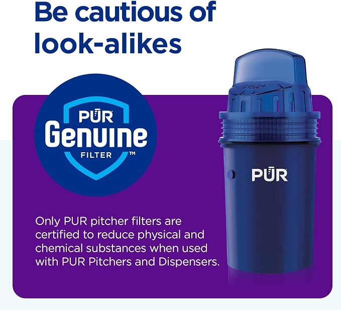 PUR Water Pitcher & Dispenser Replacement Filter 4-Pack, Genuine PUR Water - Image 6