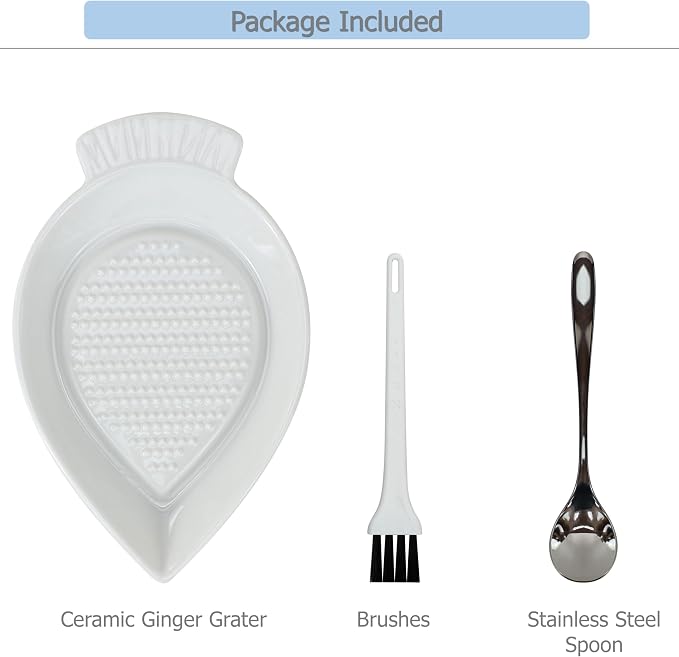 EIKS Ceramic Grater Plate for Grinding Wasabi Ginger Garlic Cheese Carrot - Image 7