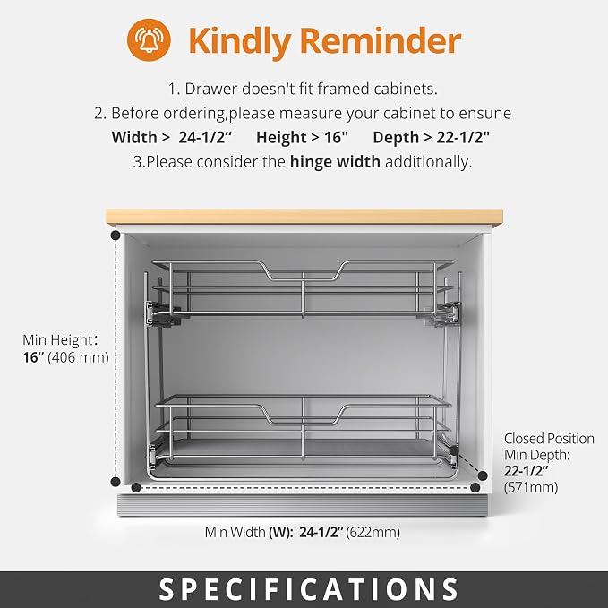 ZOINLIY Pull Out Cabinet Organizer, Versatile Slide Out Kitchen Organizers and - Image 4