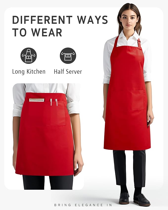 Syntus Chef Apron for Men Women Kitchen Cooking Apron - Image 5