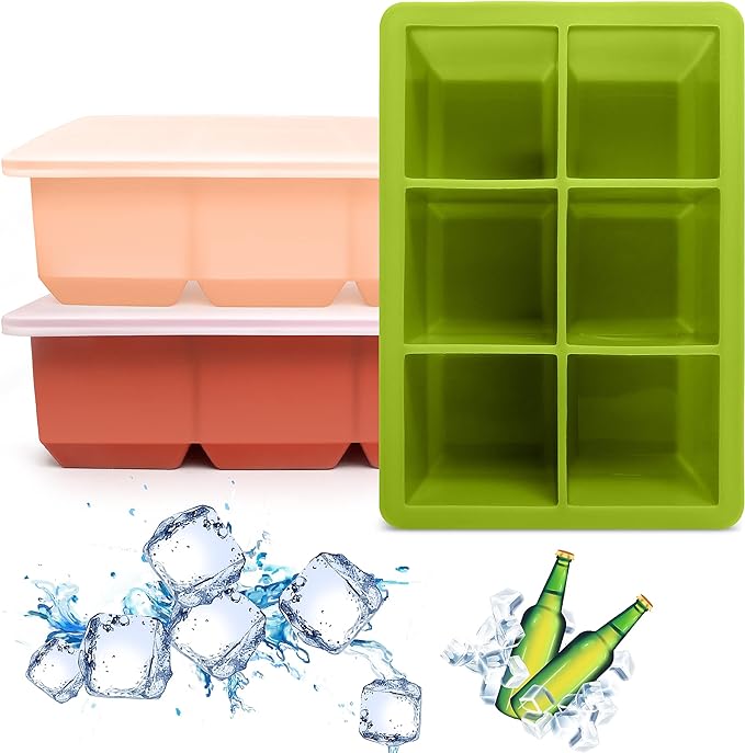 Excnorm Silicone Ice Cube Trays 3 Pack by Excnorm