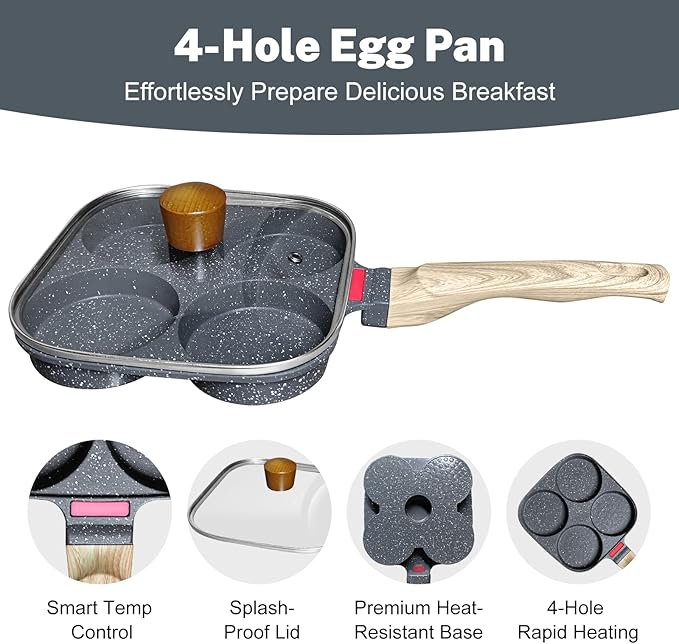 4‑Cup Nonstick Egg Pan Set - Image 3