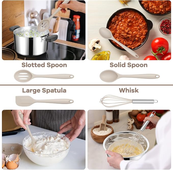 TeamFar 8 PCS Silicone Cooking Utensils - Image 5
