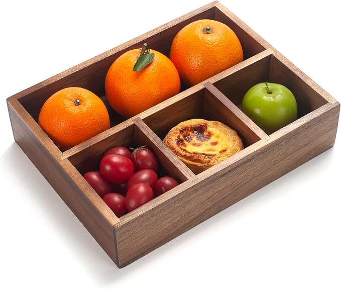 XIMISISE Tea Bag Holder, Acacia Wood Tea Bag Storage Organizer, Tea Candy Basket - Image 8