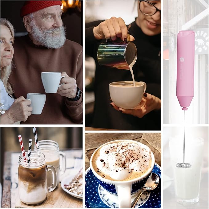 Powerful Milk Frother Handheld Foam Maker, Mini Whisk Drink Mixer - Image 7