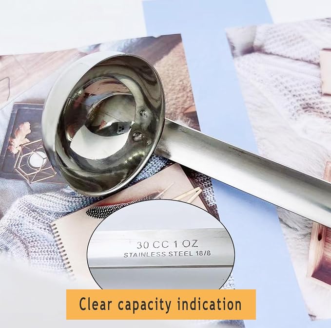 Markeny 4 Pieces Stainless Steel Soup Ladle Metal Handle Ladle - Image 7