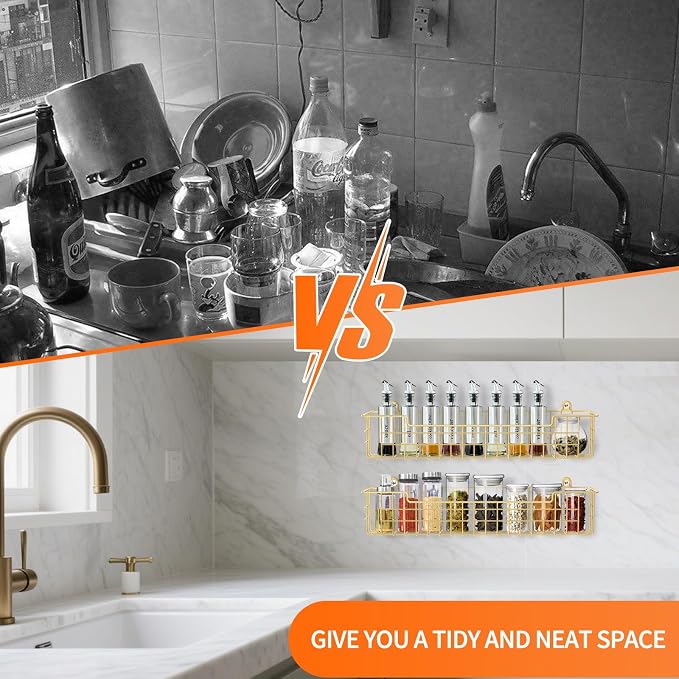 Spice Rack, Spice Holder Shelf Saving Space - Image 7