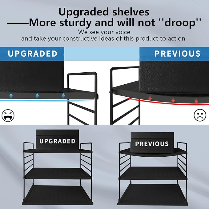 Upgraded Cabinet Organizers and Storage -Divided Compartment Holder - Image 7