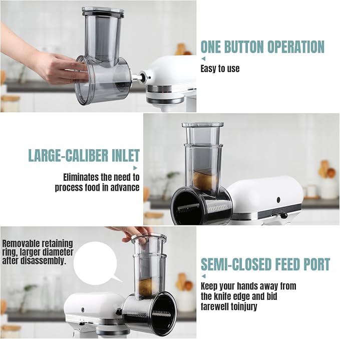 Stainless Steel Slicer Shredder Attachments - Image 8