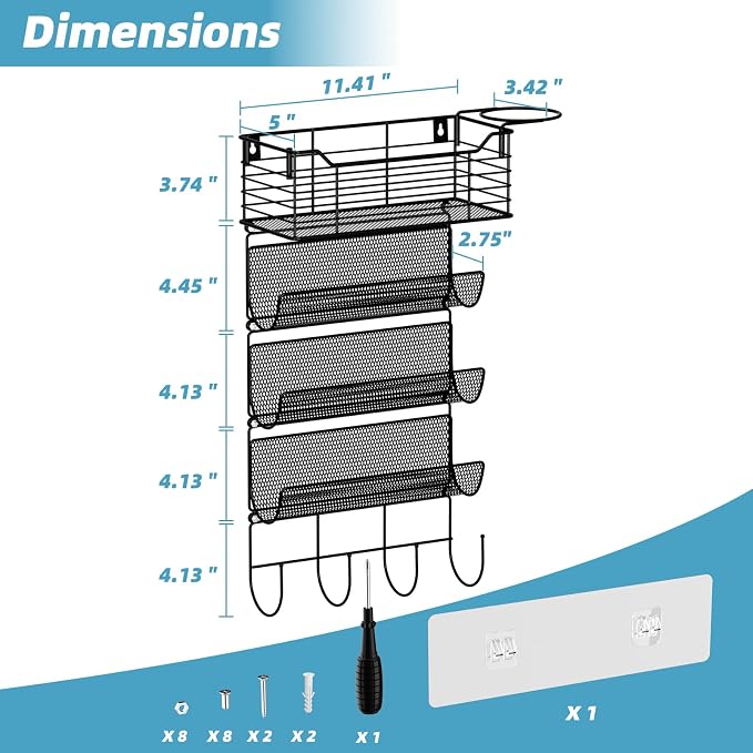 VITVITI Metal Hair Tool Organizer Wall Mount, Hair Dryer Holder - Image 6