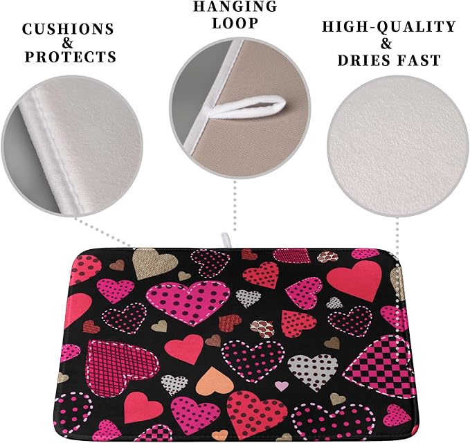 Valentine's Day Kitchen Drying Mats - Image 3