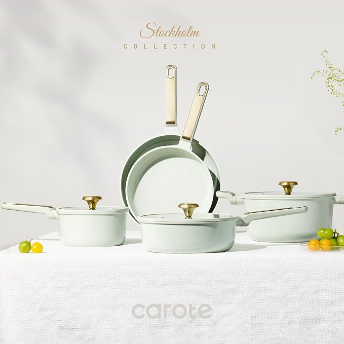 CAROTE Ceramic Cookware Set Nonstick, Non-Toxic & PFAS-Free, Dishwasher - Image 7