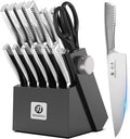 imarku Knife Block Set, Kitchen Knife Set Black, Dishwasher Safe, Build-in by imarku