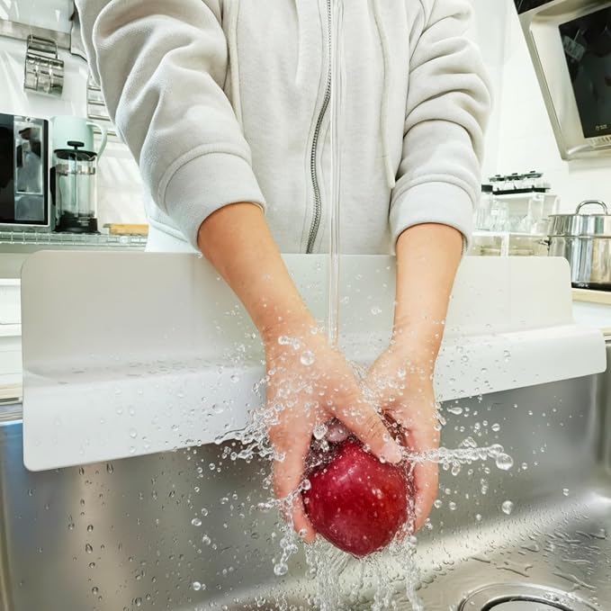 Sink Splash Guard | Tall Wall Splatter Screen | Keeps Clothes & Countertops Dry - Image 2