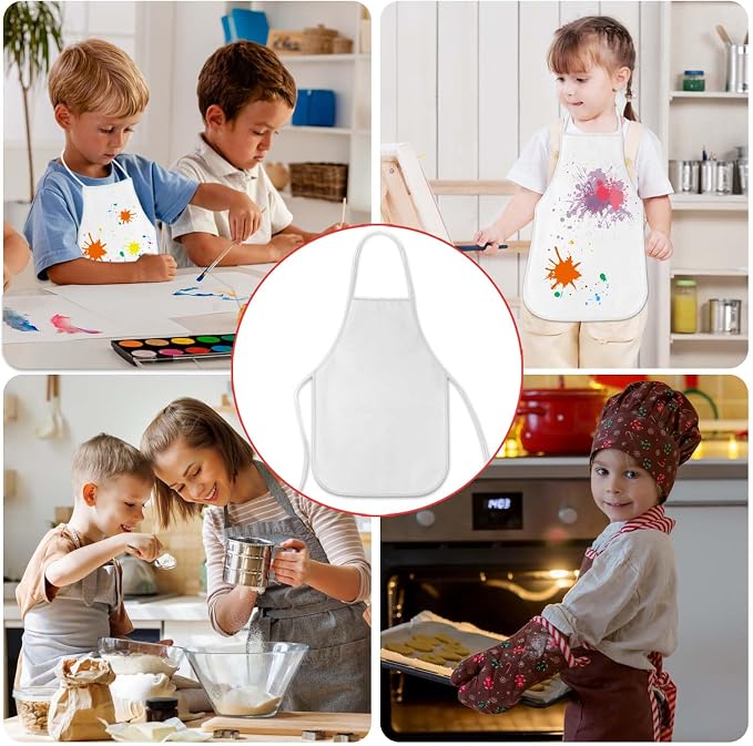 KUUQA 16/24/30/36/40Pcs Kids Apron Painting Aprons - Image 6
