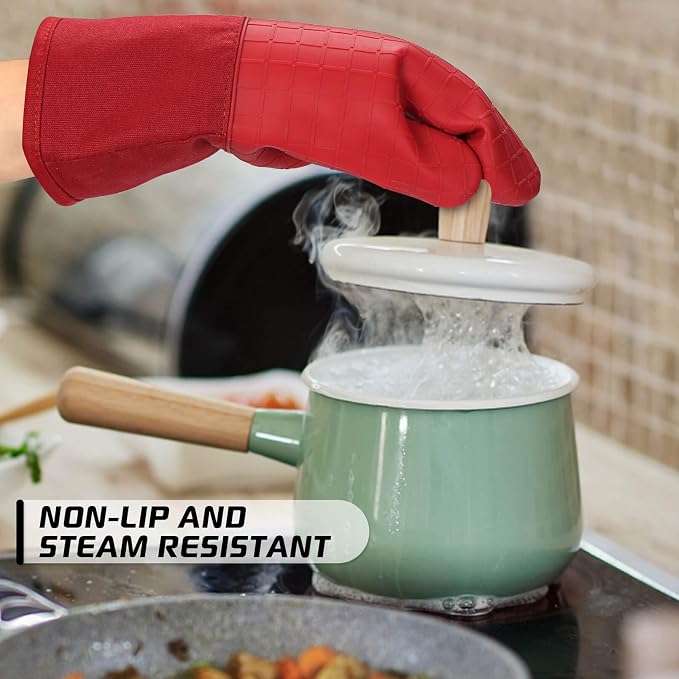 HOMWE Silicone Oven Mitts and Pot Holders - Image 5