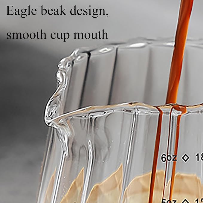 Wooden Handle Coffee Cup with Scale, Espresso Accessories Double Scale Glass - Image 2