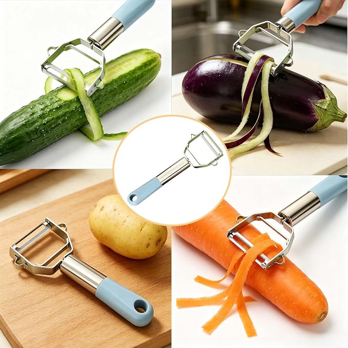 Vegetable Peeler, Stainless Steel Y-Shaped Peeler, Ergonomic Non-Slip Handle - Image 5