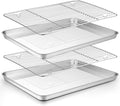 TeamFar Baking Sheet with Rack Set, Stainless Steel Baking Pan Cookie Sheet by TeamFar