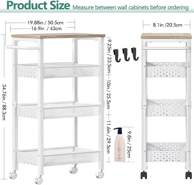Vivihomety Utility Slim Storage Cart - Image 4