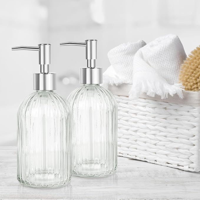 Glass Soap Dispenser with Plastic Pump, Hand Soap Dispenser - Image 7