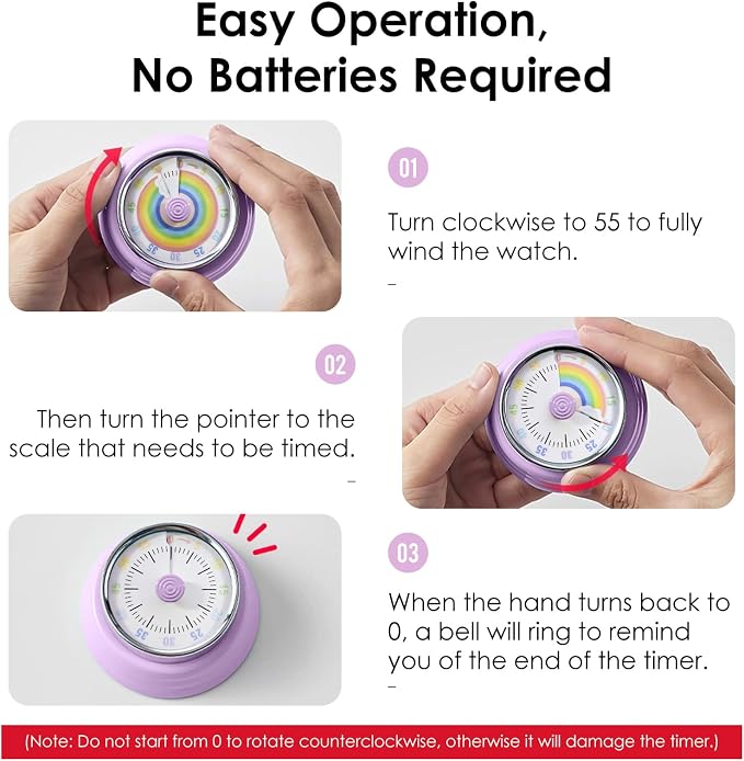 Visual Timer for Kids Rainbow Kitchen Timer - Image 4