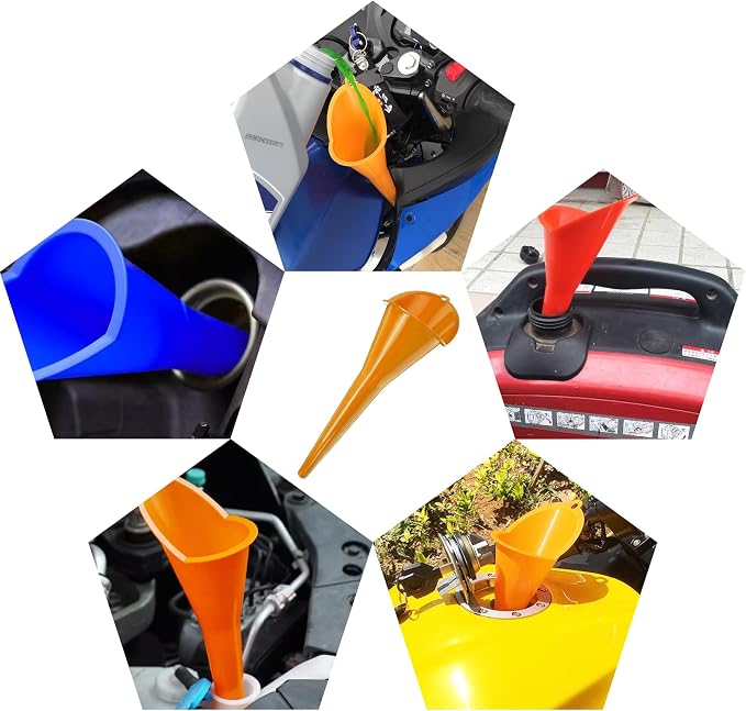2 PCS Oil Funnel, Automotive Multi-Function Plastic Fuel Funnel - Image 4