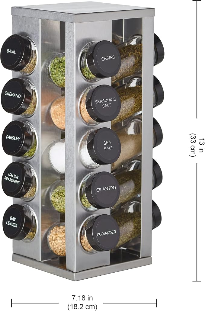 Kamenstein 20 Jar Heritage Revolving Countertop Spice Rack Organizer - Image 4