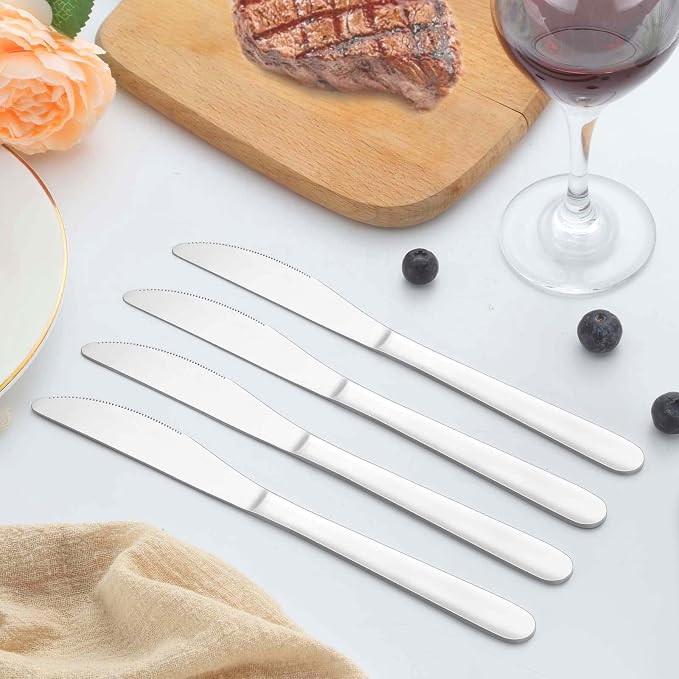 36-Piece Butter Knives, Dinner Knife Set, Food Grade Stainless Steel Table Knife - Image 7