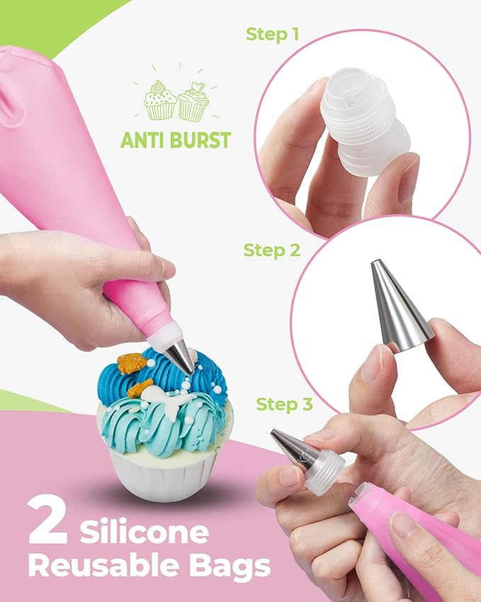 Kootek 32-Piece Piping Bags and Tips Set - Image 4