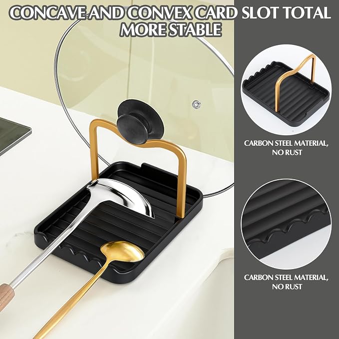 Ysks'hf spoon holder and pot lid holder，stainless steel，Kitchen Utensil Rest - Image 3