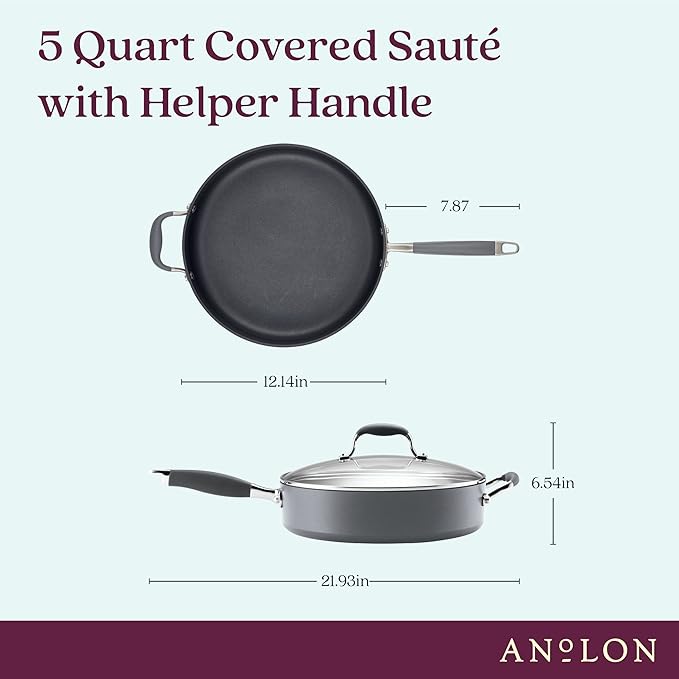 Anolon Advanced Home Hard Anodized Nonstick Sauté Pan - Image 2