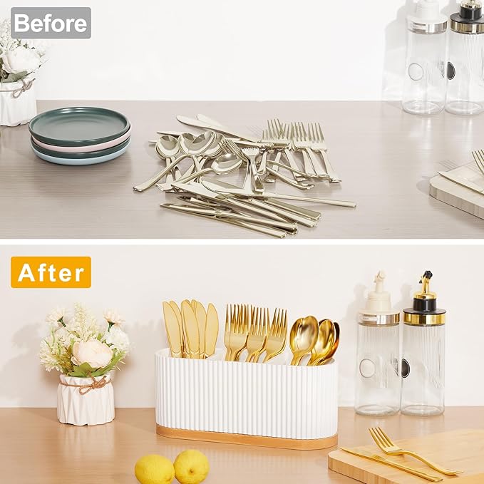 HouseJoy Countertop Silverware Holder, Cutlery Caddy - Image 6