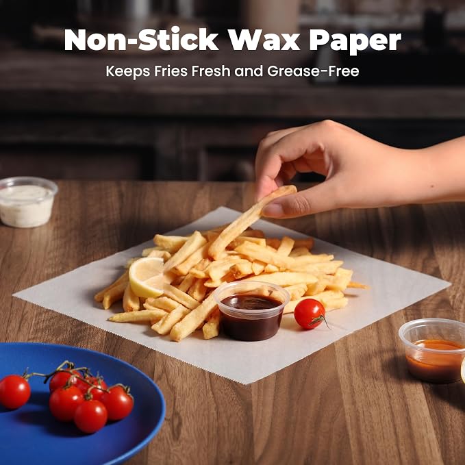 Fit Meal Prep 10 x 10.75" Wax Paper Sheets - Image 4