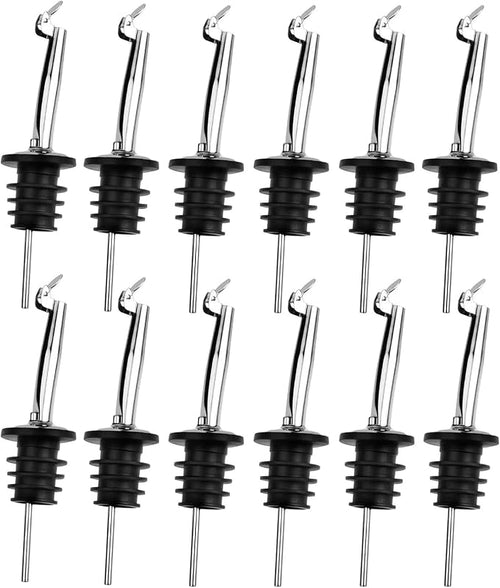 12 Pack Oil Pourers with Flip Top, Olive Oil Dispenser Spout, Speed Pour Spouts by Pafusen