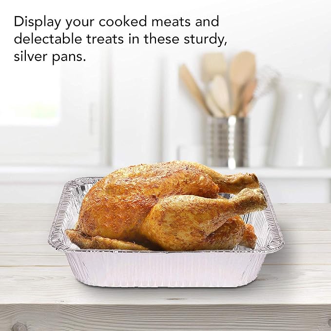 Stock Your Home Aluminum Pans 9x13 Disposable Foil Pans - Image 5