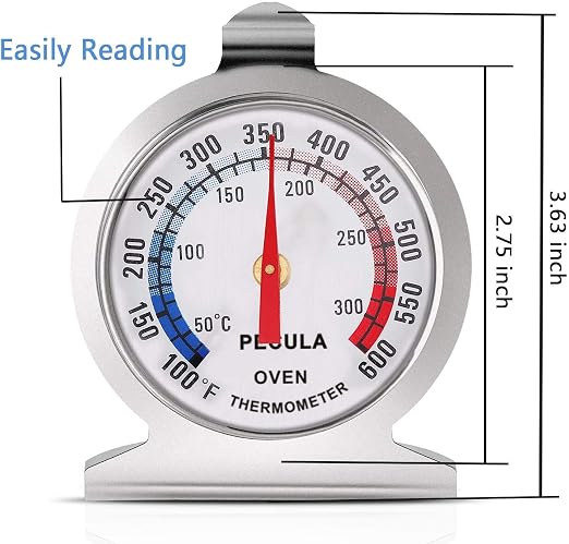 Oven Thermometer 2 Pack 50-300°C/100-600°F, Oven Grill Fry Chef Smoker - Image 2