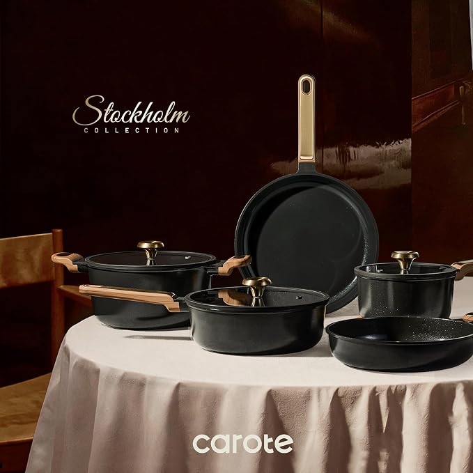 CAROTE Ceramic Cookware Set Nonstick, Non-Toxic & PFAS-Free, Dishwasher - Image 6