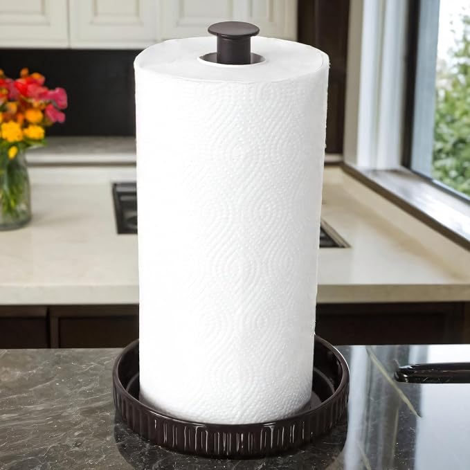 VROOMIUM Paper Towel Holder Countertop, Ceramic Base Easy-to-Clean, 1.5 lbs - Image 5