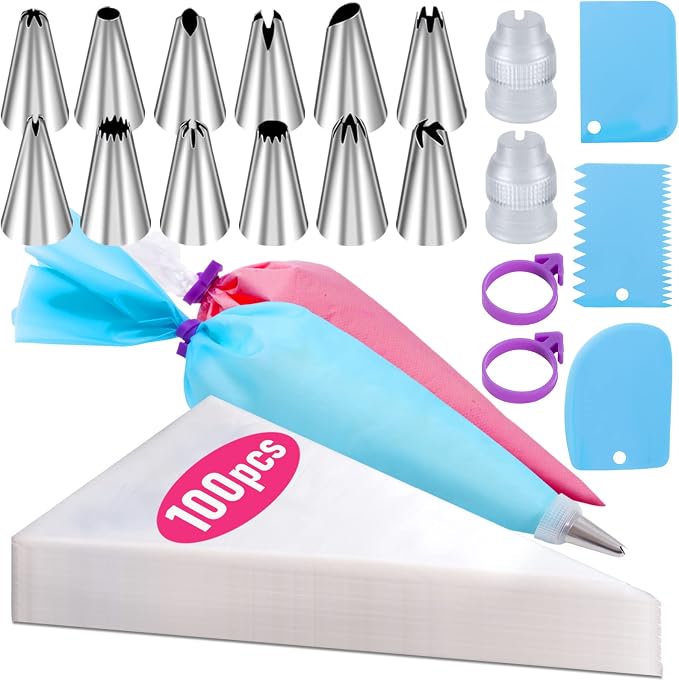 Piping Bags and Tips Set, Icing Bags Disposable by Wddeevoi