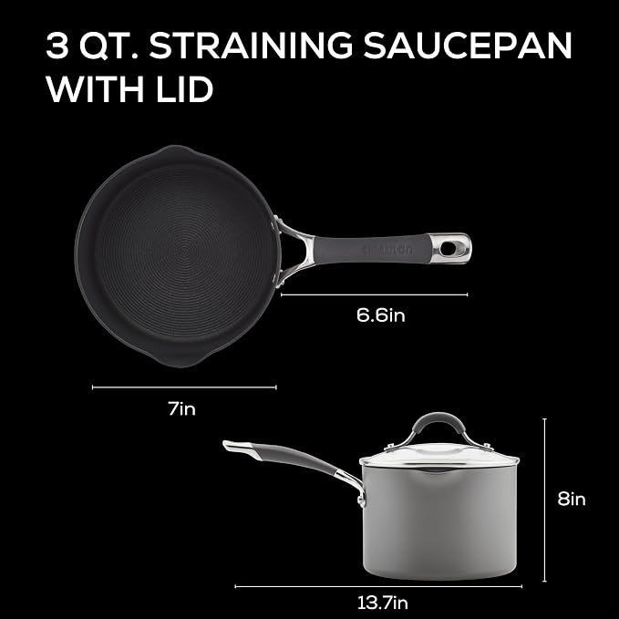Circulon Radiance Hard-Anodized Nonstick Saucepan, Durable Nonstick Cookware - Image 2