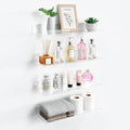 upsimples 4 Pack 15x6 Inches Acrylic Bathroom Shelves by upsimples
